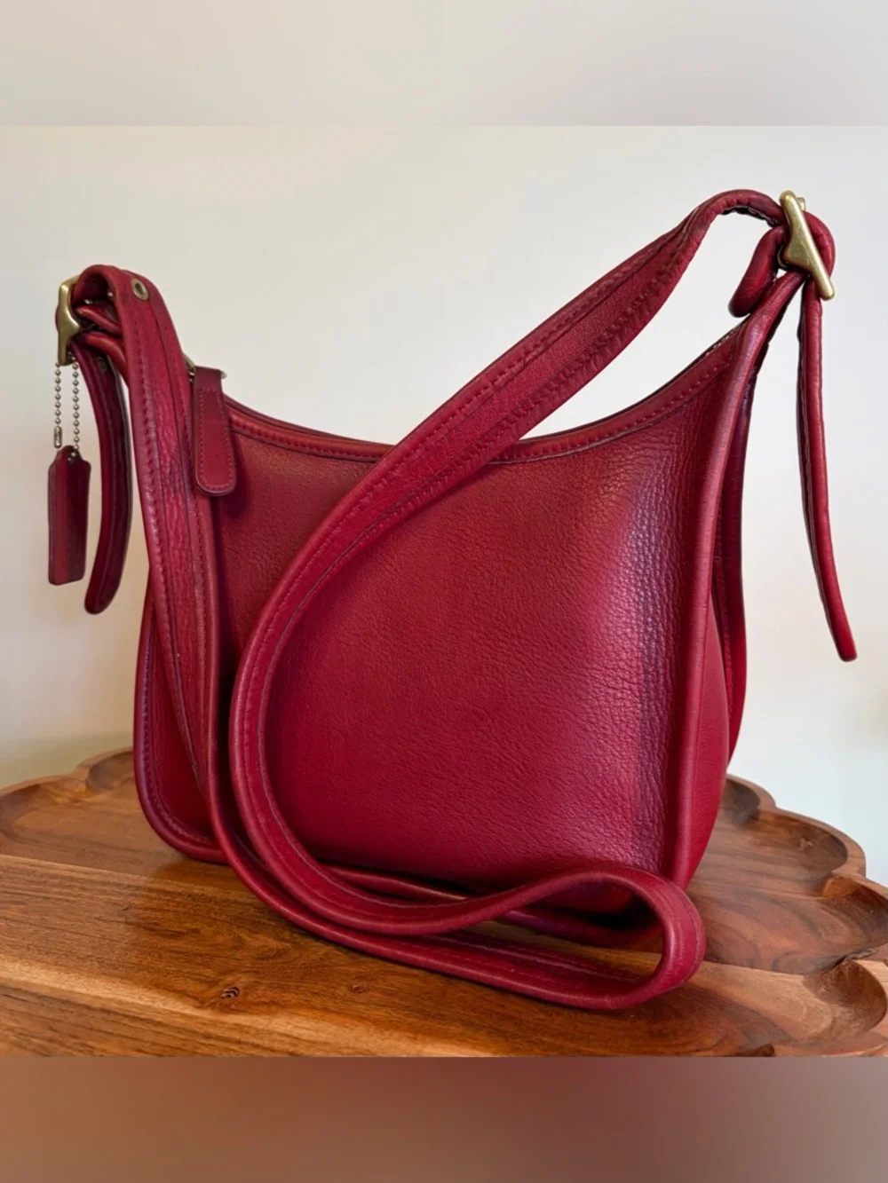 Vintage COACH Red Janice Legacy Zip Red Leather Crossbody 9950 RARE EUC - Picture 4 of 17